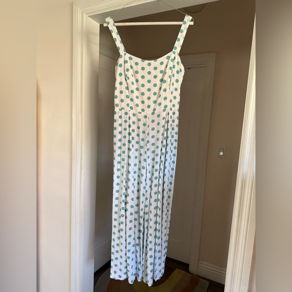 Vintage polka dot Carol Anderson California 2 piece jumpsuit size small